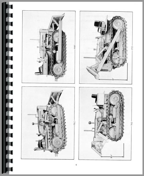Operators Manual for Allis Chalmers H3 Crawler Sample Page From Manual