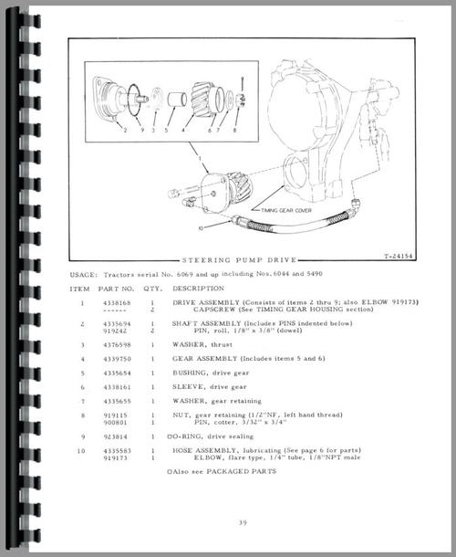 Parts Manual for Allis Chalmers HD11 Crawler Sample Page From Manual