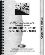 Operators Manual for Allis Chalmers HD11B Crawler