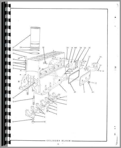 Parts Manual for Allis Chalmers HD16DC Crawler Sample Page From Manual
