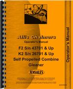 Operators Manual for Allis Chalmers F2 Combine