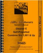 Operators Manual for Allis Chalmers E Combine
