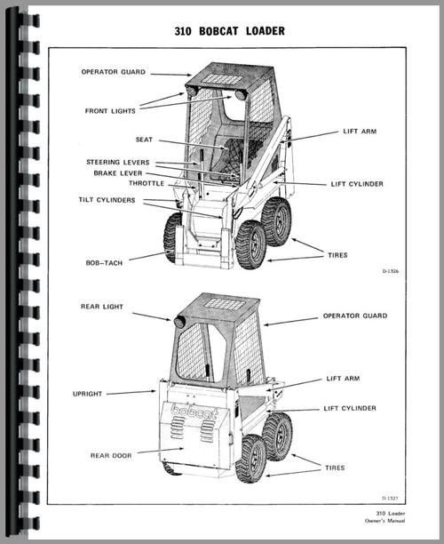 Operators Manual for Bobcat 310 Skid Steer Loader Sample Page From Manual