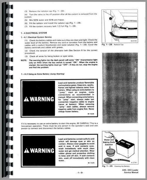 Service Manual for Bobcat 440 Skid Steer Loader Sample Page From Manual