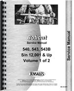Service Manual for Bobcat 540 Skid Steer Loader