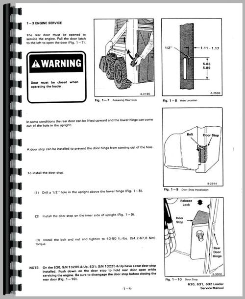 Service Manual for Bobcat 630 Skid Steer Loader Sample Page From Manual