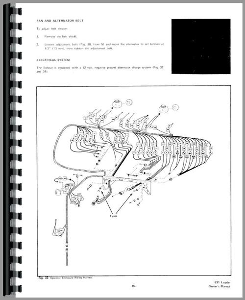 Operators Manual for Bobcat 631 Skid Steer Loader Sample Page From Manual