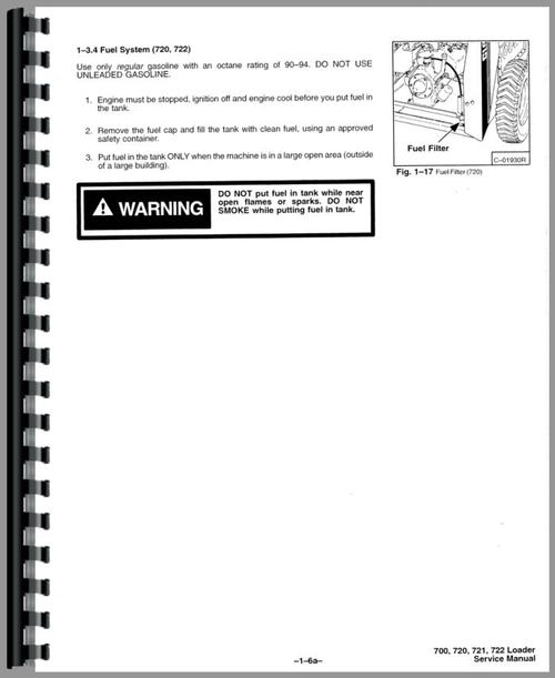 Service Manual for Bobcat 700 Skid Steer Loader Sample Page From Manual