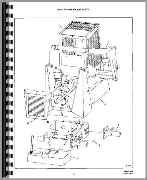 Parts Manual for Bobcat 825 Skid Steer Loader Sample Page From Manual