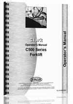 Operators Manual for Clark C500 Forklift