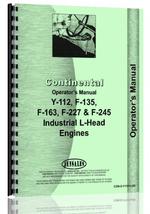Operators Manual for Continental Engines F227 Engine