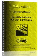 Operators Manual for Caterpillar 30 Cable Control Attachment