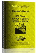 Operators Manual for Caterpillar RD7 Crawler
