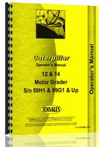 Operators Manual for Caterpillar 14 Grader