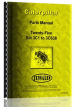 Parts Manual for Caterpillar 25 Crawler
