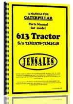 Parts Manual for Caterpillar 613 Tractor Scraper