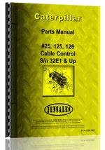 Parts Manual for Caterpillar 25 Cable Control Attachment