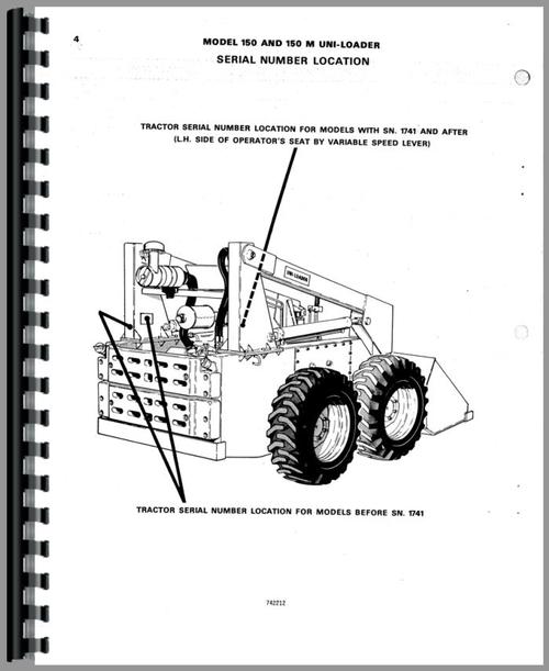 Parts Manual for Case 150 Uniloader Sample Page From Manual