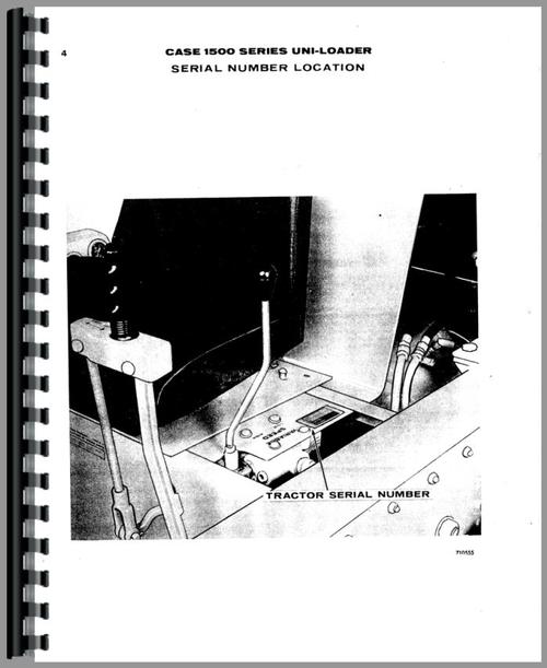 Parts Manual for Case 1530 Uniloader Sample Page From Manual