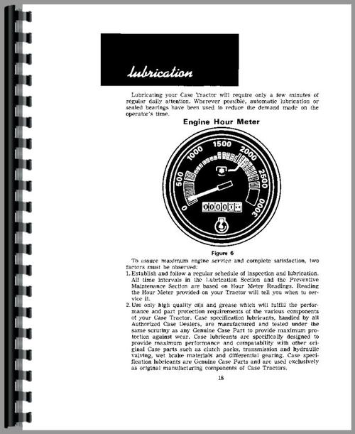 Operators Manual for Case 1570 Tractor Sample Page From Manual