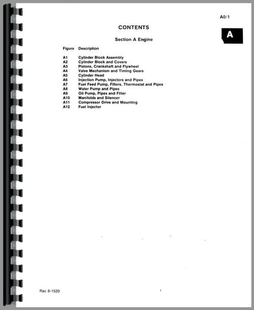 Parts Manual for Case 1690 Tractor Sample Page From Manual
