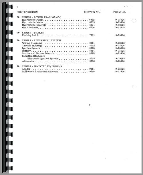 Service Manual for Case 1845 Uniloader Sample Page From Manual