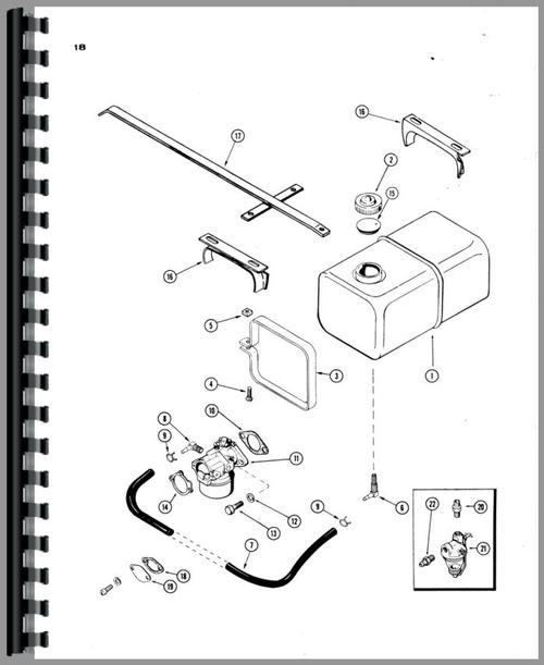 Parts Manual for Case 190 Lawn & Garden Tractor Sample Page From Manual