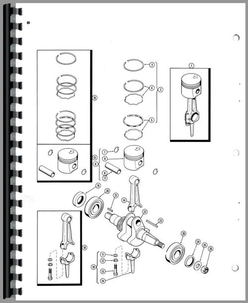 Parts Manual for Case 195 Lawn & Garden Tractor Sample Page From Manual