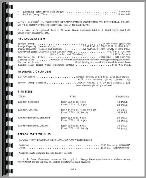 Service Manual for Case 210 Tractor Loader Backhoe Sample Page From Manual