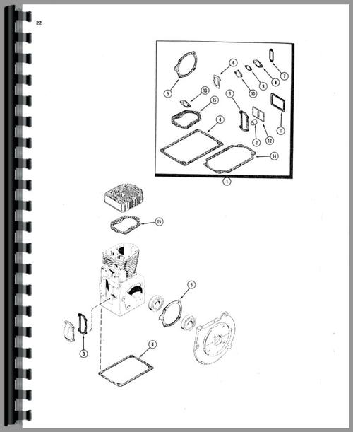 Parts Manual for Case 222 Lawn & Garden Tractor Sample Page From Manual