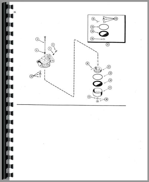 Parts Manual for Case 222 Lawn & Garden Tractor Sample Page From Manual