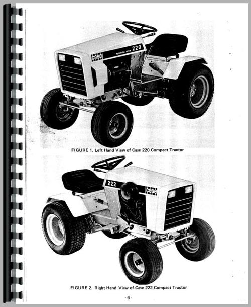 Operators Manual for Case 224 Lawn & Garden Tractor Sample Page From Manual