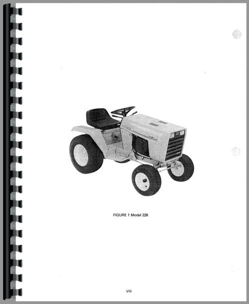 Operators Manual for Case 226 Lawn & Garden Tractor Sample Page From Manual