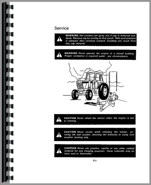 Operators Manual for Case 2590 Tractor Sample Page From Manual