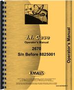 Operators Manual for Case 2670 Tractor