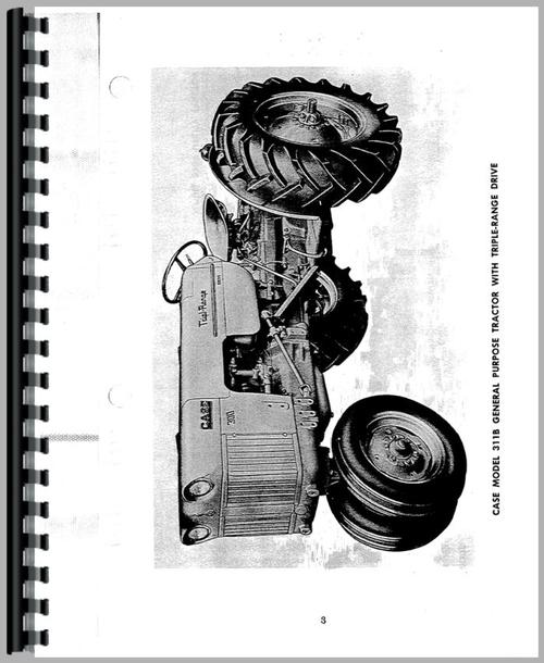 Operators Manual for Case 300B Tractor Sample Page From Manual