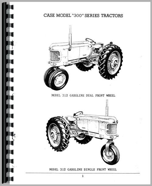 Parts Manual for Case 312 Tractor Sample Page From Manual