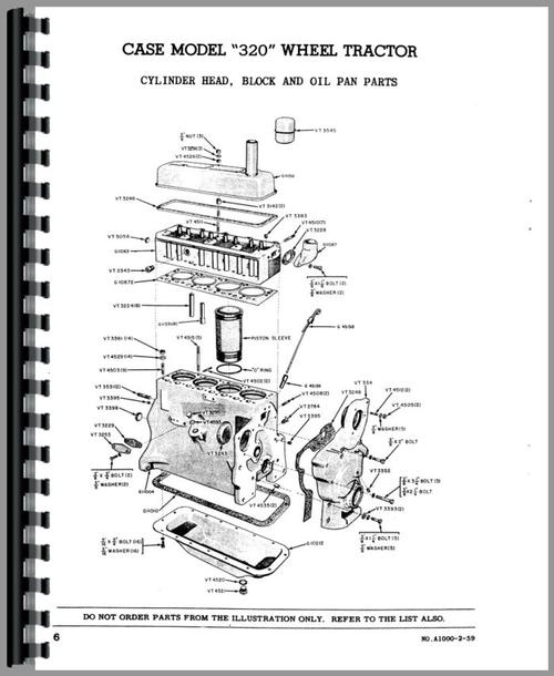 Parts Manual for Case 320 Industrial Tractor Sample Page From Manual