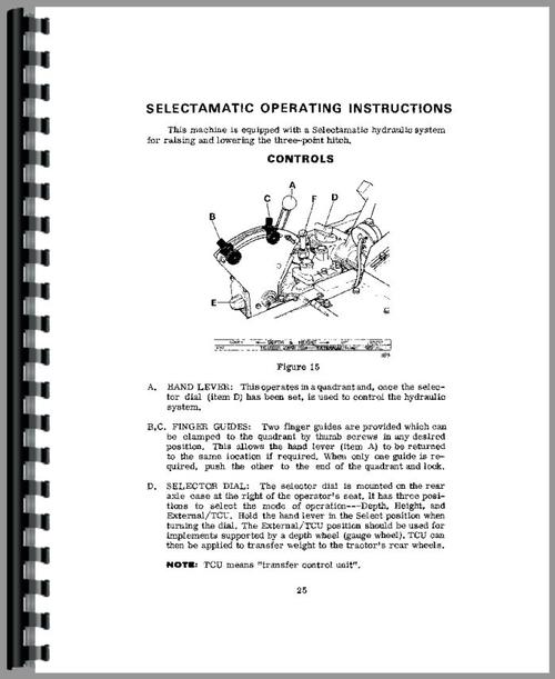 Operators Manual for Case 380 Industrial Tractor Sample Page From Manual