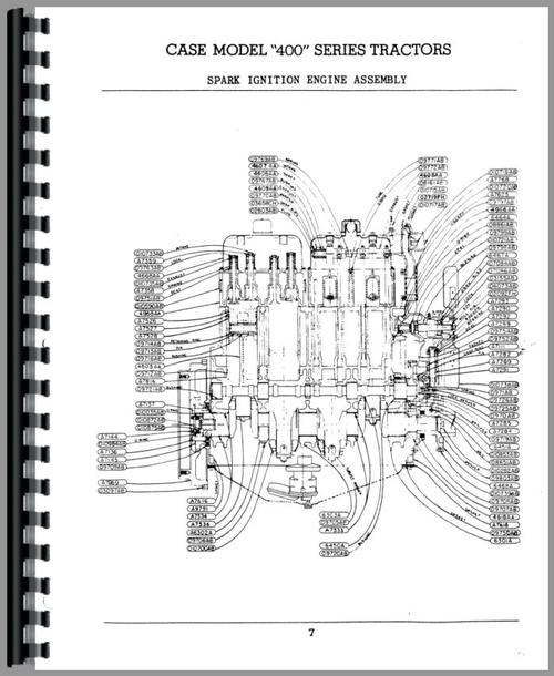 Parts Manual for Case 400 Tractor Sample Page From Manual