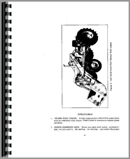 Operators Manual for Case 420B Industrial Tractor Sample Page From Manual