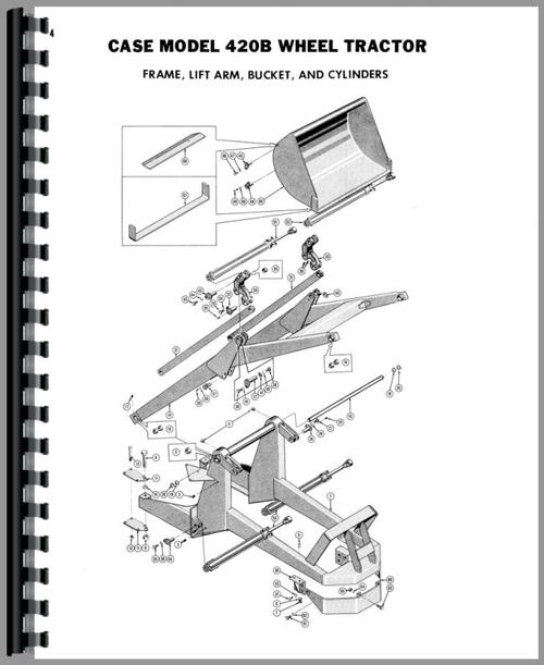 Parts Manual for Case 420B Backhoe & Loader Attachment Sample Page From Manual