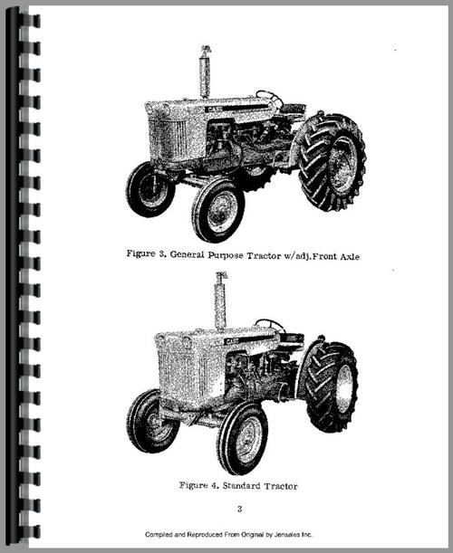 Operators Manual for Case 430 Tractor Sample Page From Manual