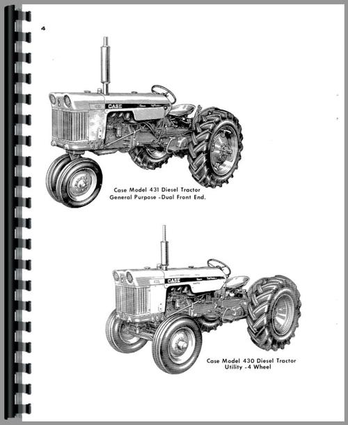 Parts Manual for Case 430 Tractor Sample Page From Manual