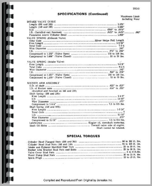 Service Manual for Case 430 Tractor Sample Page From Manual