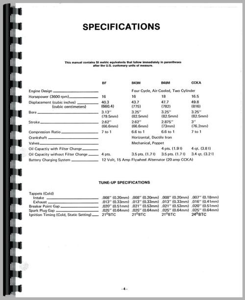 Service Manual for Case 446 Lawn & Garden Tractor Sample Page From Manual