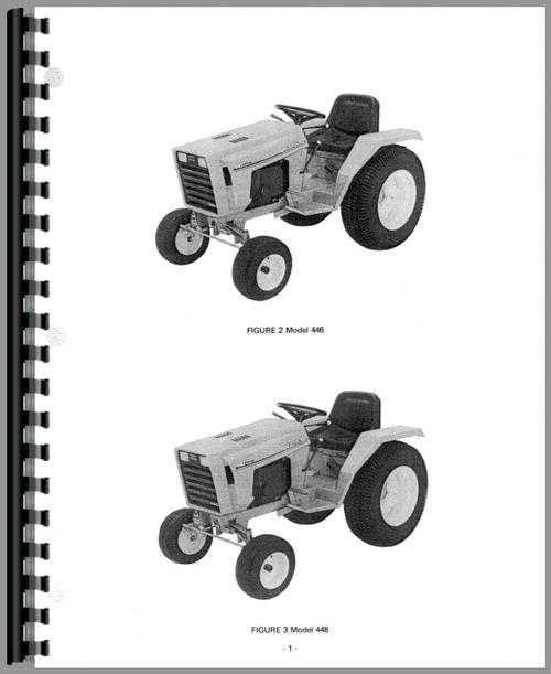 Operators Manual for Case 448 Lawn & Garden Tractor Sample Page From Manual
