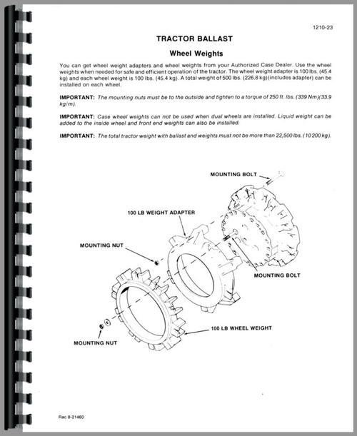Service Manual for Case 4490 Tractor Sample Page From Manual