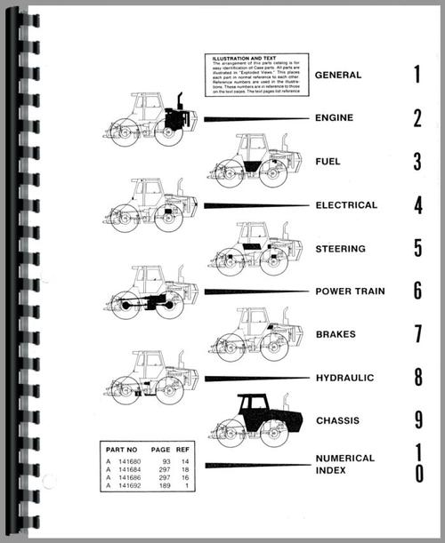 Parts Manual for Case 4494 Tractor Sample Page From Manual