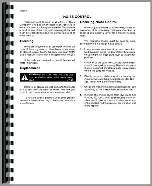 Service Manual for Case 450B Crawler Sample Page From Manual